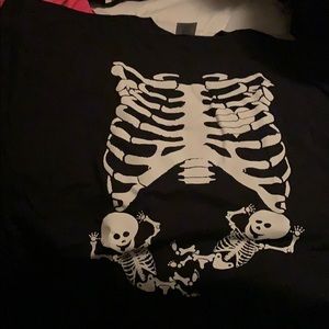 Halloween twin baby rib cage shirt